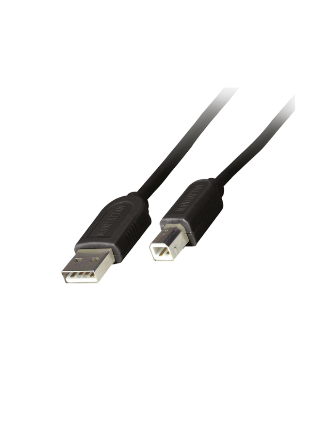 Cable USB Para impresora USB-A a USB- B Macho-Macho, Negro, 1.8 m 342650