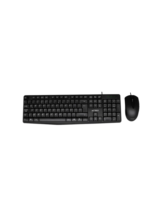KIT ACTECK CREATOR MK210 | TECLADO Y MOUSE | ALAMBRICO USB | 105 TECLAS | ESPAÑOL | WINDOWS | NEGRO | 2 BOTONES + SCROLL | 1000 DPI | OPTICO | AC-928984