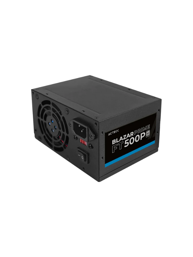 FUENTE DE PODER ACTECK BLAZAR PRIME FT500P | ATX | 500 W | NO MODULAR | NEGRO | VENTILADOR 80 MM | AC-938143