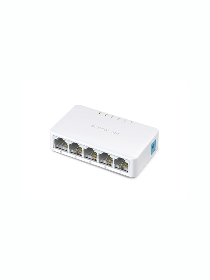 SWITCH MERCUSYS | MS105 | 5 PUERTOS 10/100MBPS | DISEÑO COMPACTO | INSTALACIÓN FLEXIBLE | PARA ESCRITORIO